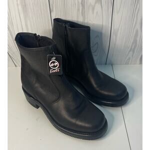 Men’s Double H Black Work Boot Poron Urethane Oil Resistant Size 7 (READ)